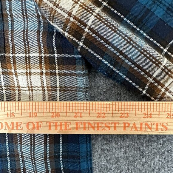 Marmot Flannel Shirt Mens Medium Blue Plaid Button Up Long Sleeve Gorpcore Adult - Picture 6 of 7